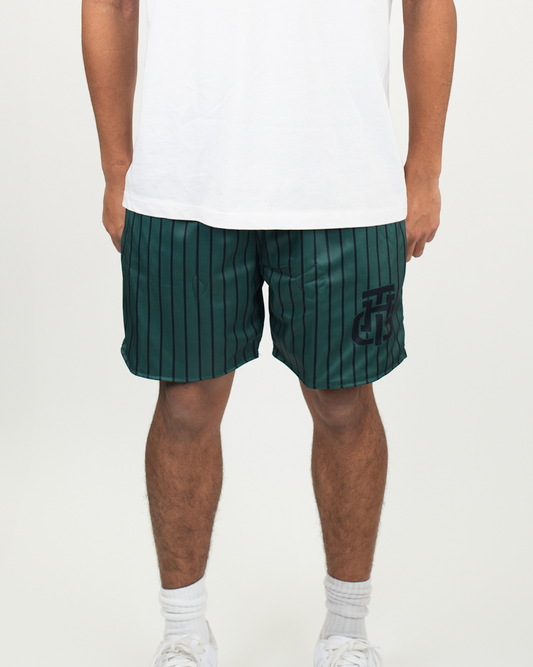 GREEN AND BLACK SHORTS