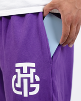 THG PURPLE CROPPED SWEATPANTS