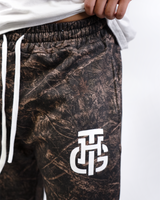 DARK CAMO CROPPED SWEATPANTS