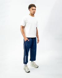 NAVY BLUE CROPPED TRACKPANTS