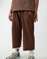 MOCHA BASIC CROPPED SWEATPANTS
