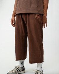 MOCHA BASIC CROPPED SWEATPANTS