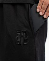 BASIC BLACK CROPPED SWEATPANTS
