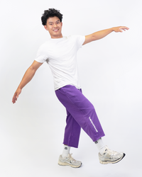 THG PURPLE CROPPED SWEATPANTS