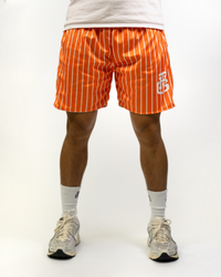 ORANGE AND WHITE SHORTS