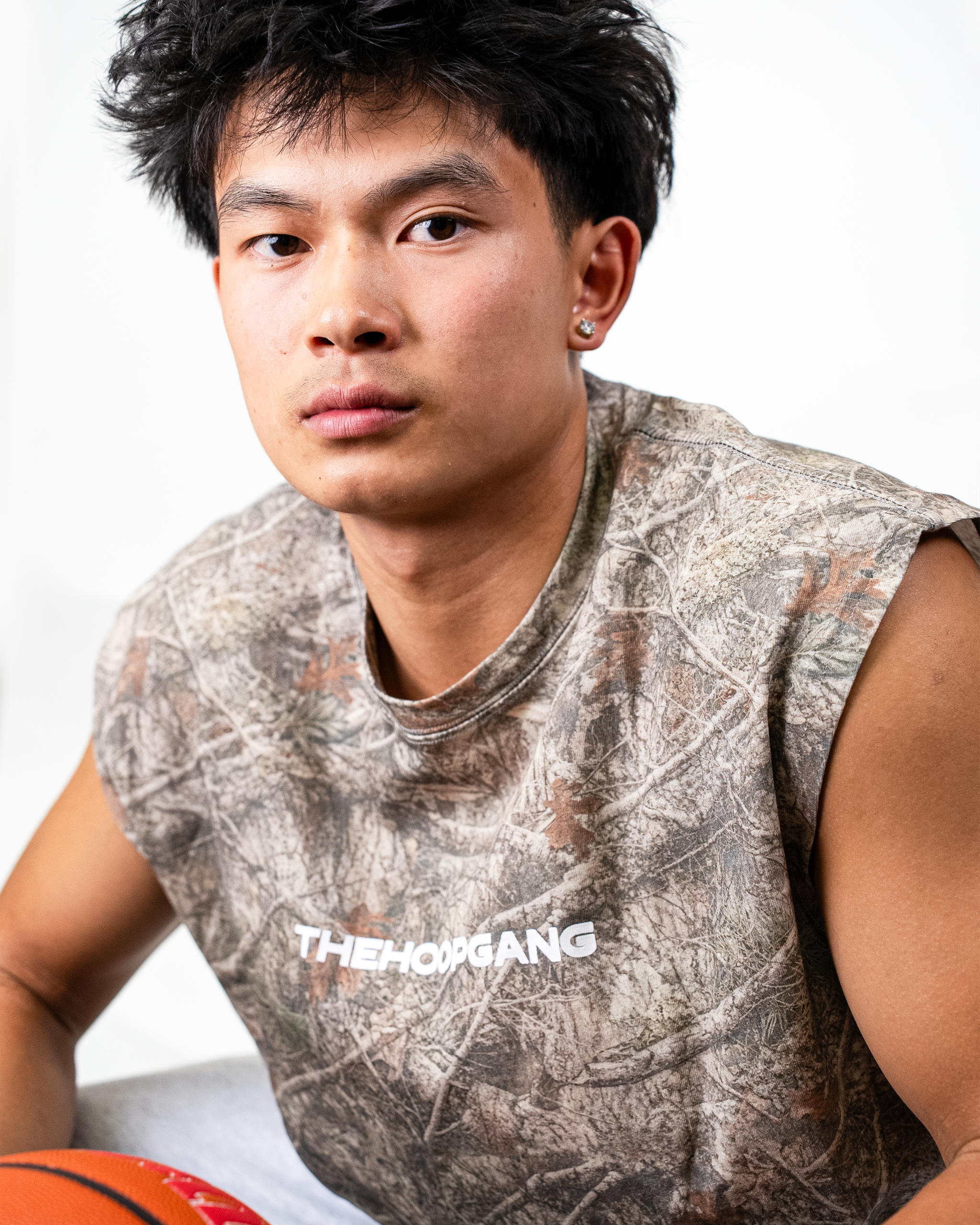 CAMO SLEEVELESS SHIRT