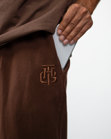 MOCHA BASIC CROPPED SWEATPANTS