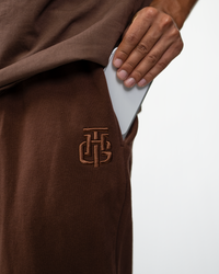 MOCHA BASIC CROPPED SWEATPANTS
