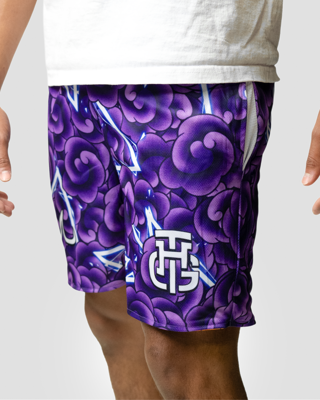 PURPLE AND ORANGE RIVAL SHORTS