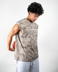 CAMO SLEEVELESS SHIRT