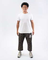 DARK CAMO CROPPED SWEATPANTS