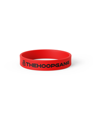 Red Basic wristband with black THEHOOPGANG logo
