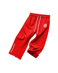 THG RED CROPPED SWEATPANTS