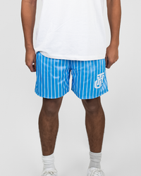 WHITE AND BLUE SHORTS