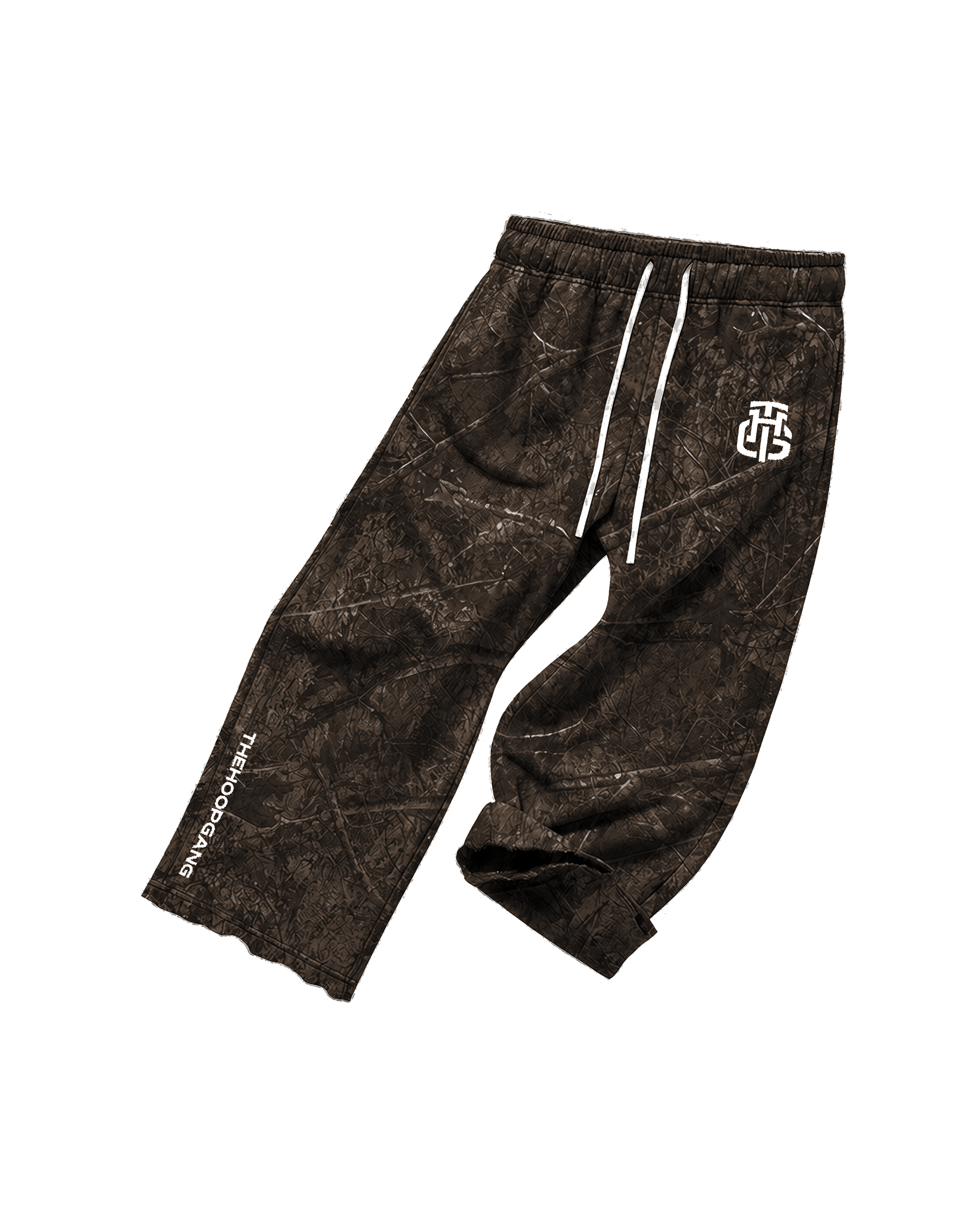 DARK CAMO CROPPED SWEATPANTS