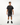 Dark Camo Shorts on model, front view