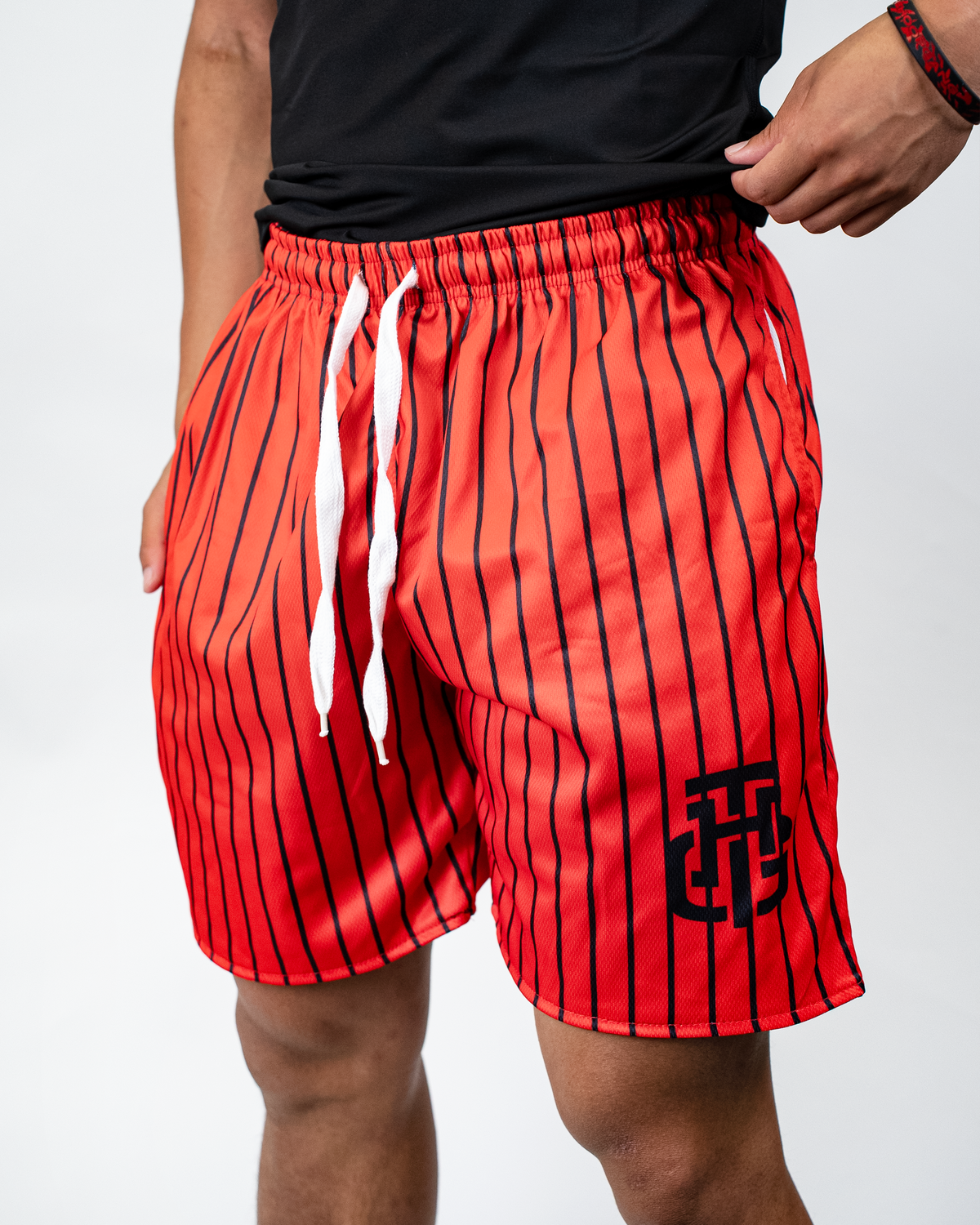 RED AND BLACK SHORTS