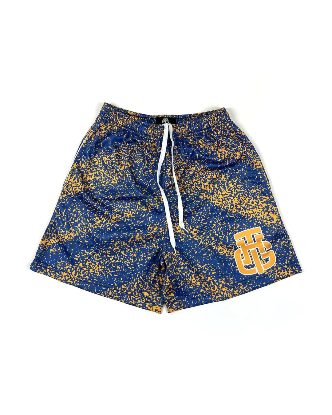 STATIC YELLOW AND BLUE SHORTS