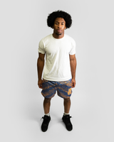 STATIC YELLOW AND BLUE SHORTS