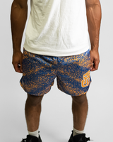 STATIC YELLOW AND BLUE SHORTS