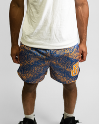 STATIC YELLOW AND BLUE SHORTS