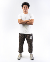 DARK CAMO CROPPED SWEATPANTS