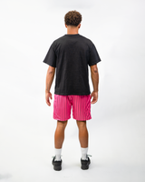 PINK AND BLACK REVERSIBLE SHORTS