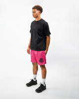 PINK AND BLACK REVERSIBLE SHORTS