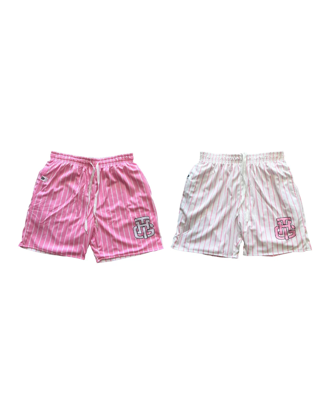 PINK AND WHITE SHORTS