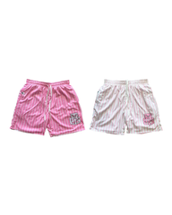 PINK AND WHITE SHORTS
