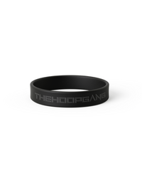 Black Basic wristband with grey THEHOOPGANG logo