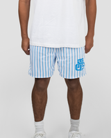 WHITE AND BLUE SHORTS