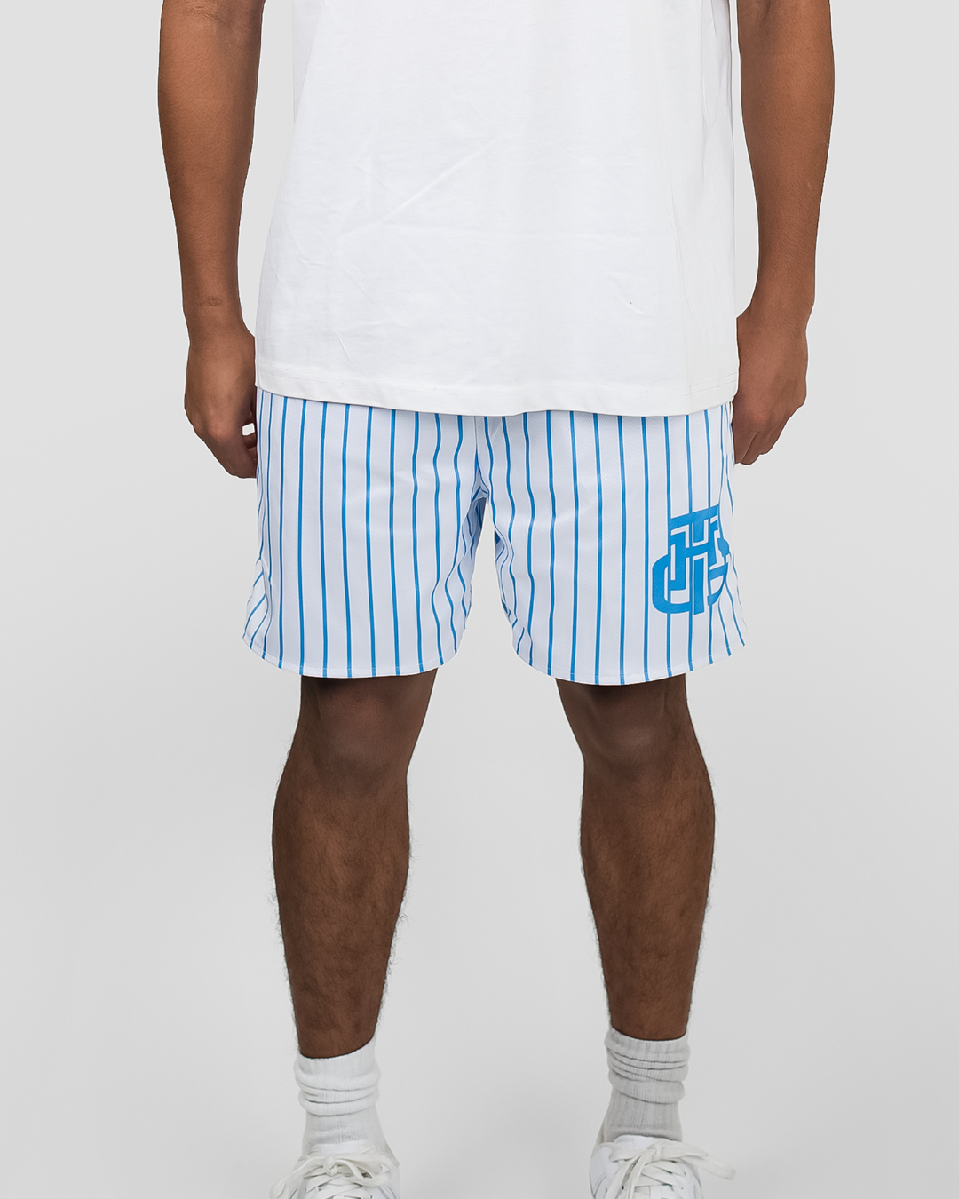 WHITE AND BLUE SHORTS