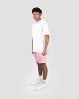 PINK AND WHITE SHORTS