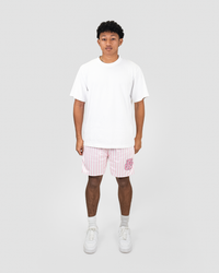PINK AND WHITE SHORTS