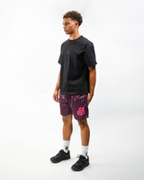 PINK AND BLACK REVERSIBLE SHORTS