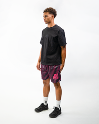 PINK AND BLACK REVERSIBLE SHORTS