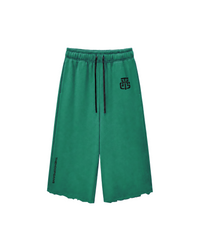THG GREEN CROPPED SWEATPANTS