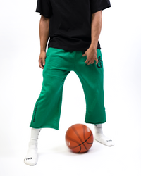 THG GREEN CROPPED SWEATPANTS