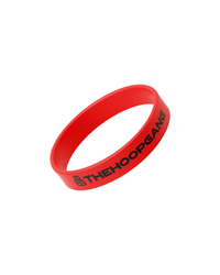 Red Basic wristband, angled view