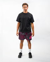 PINK AND BLACK REVERSIBLE SHORTS