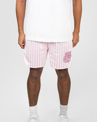 PINK AND WHITE SHORTS