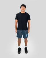 BLUE AND BLACK SHORTS