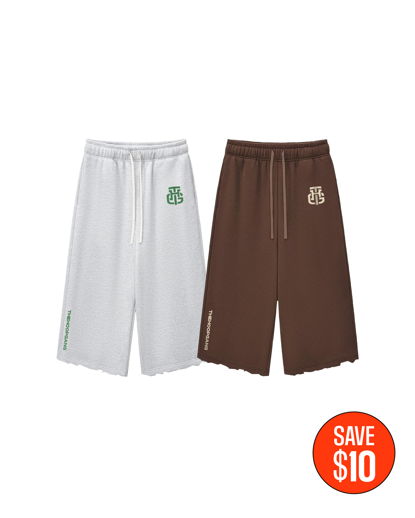 GREY AND MOCHA CROPPED SWEATPANTS BUNDLE