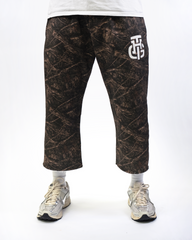 DARK CAMO CROPPED SWEATPANTS