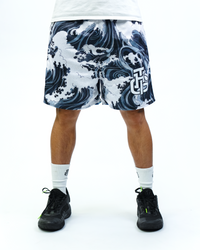 BLACK AND BLUE TSUNAMI SHORTS