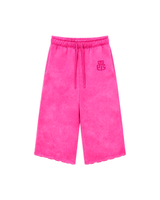 PINK WASH CROPPED SWEATPANTS