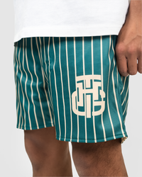 CREAM AND GREEN SHORTS