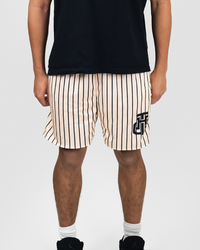 BLACK AND CREAM SHORTS