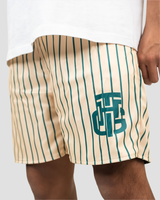 CREAM AND GREEN SHORTS